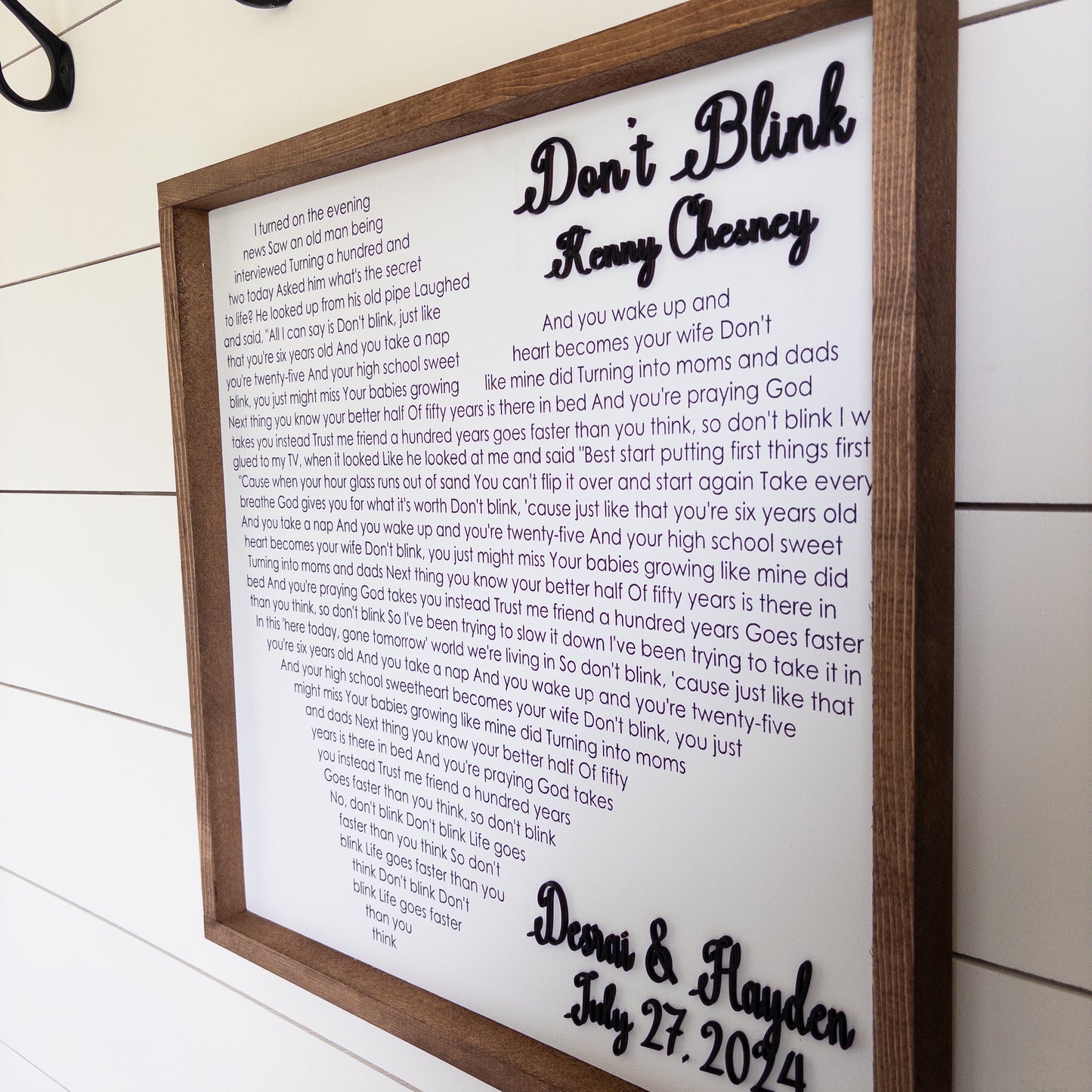 Wedding Lyric Heart l Wood Sign