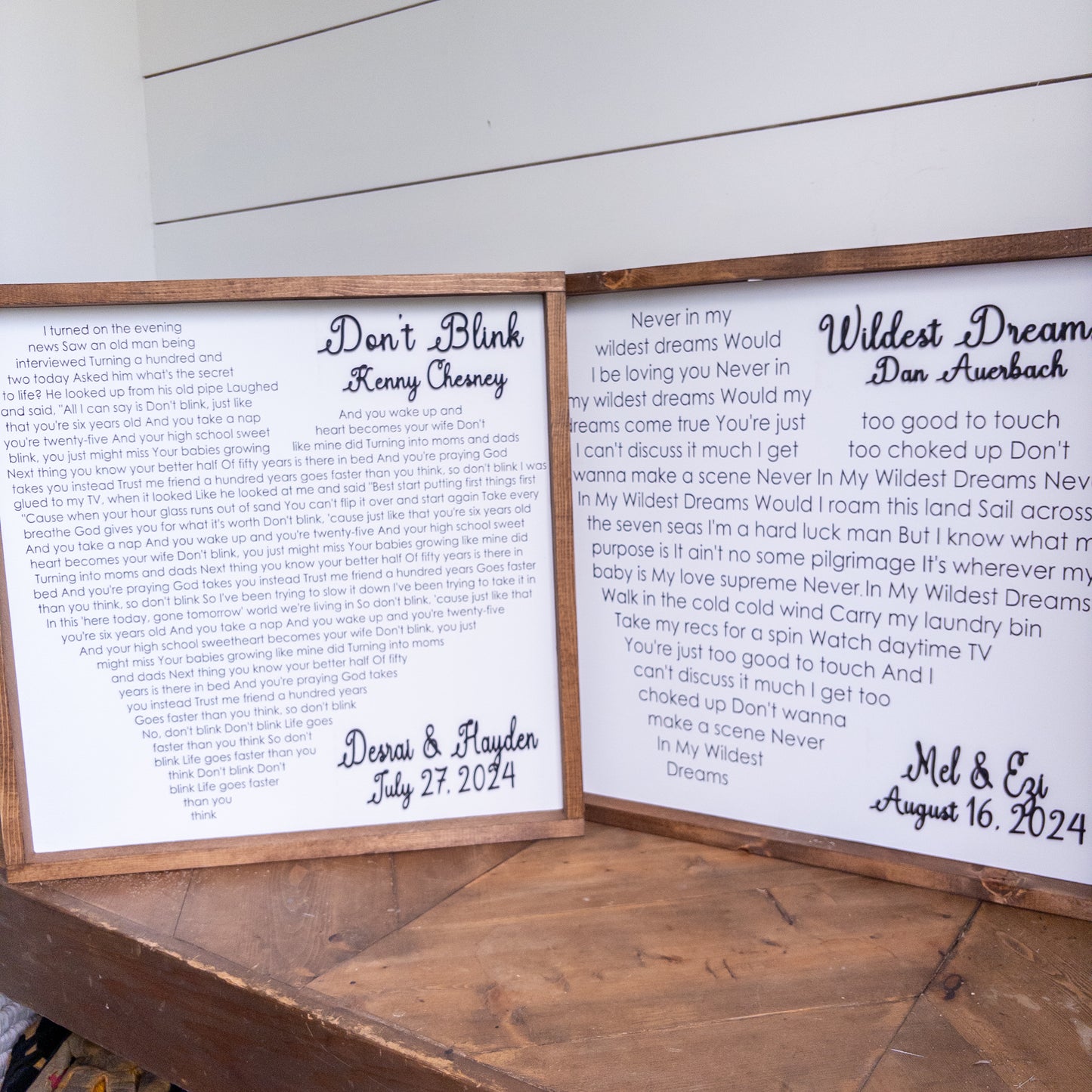 Wedding Lyric Heart l Wood Sign