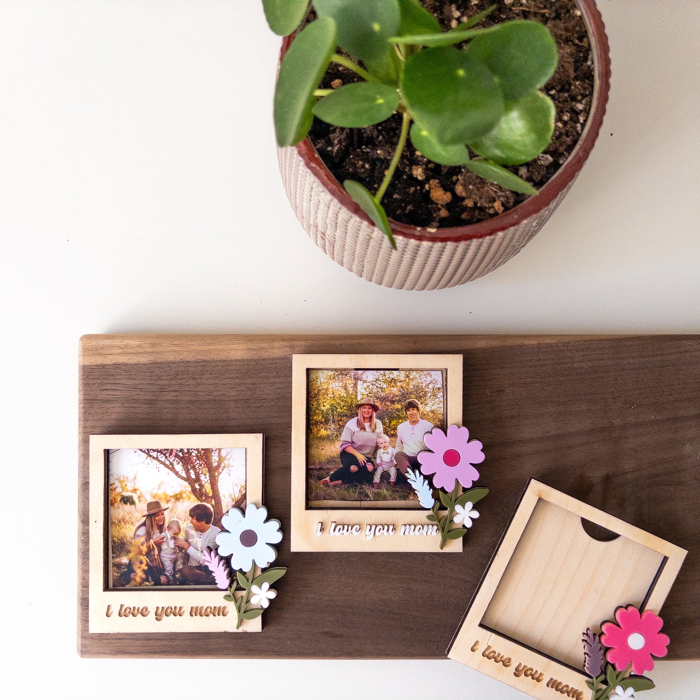 Flower Polaroid Photo Magnet