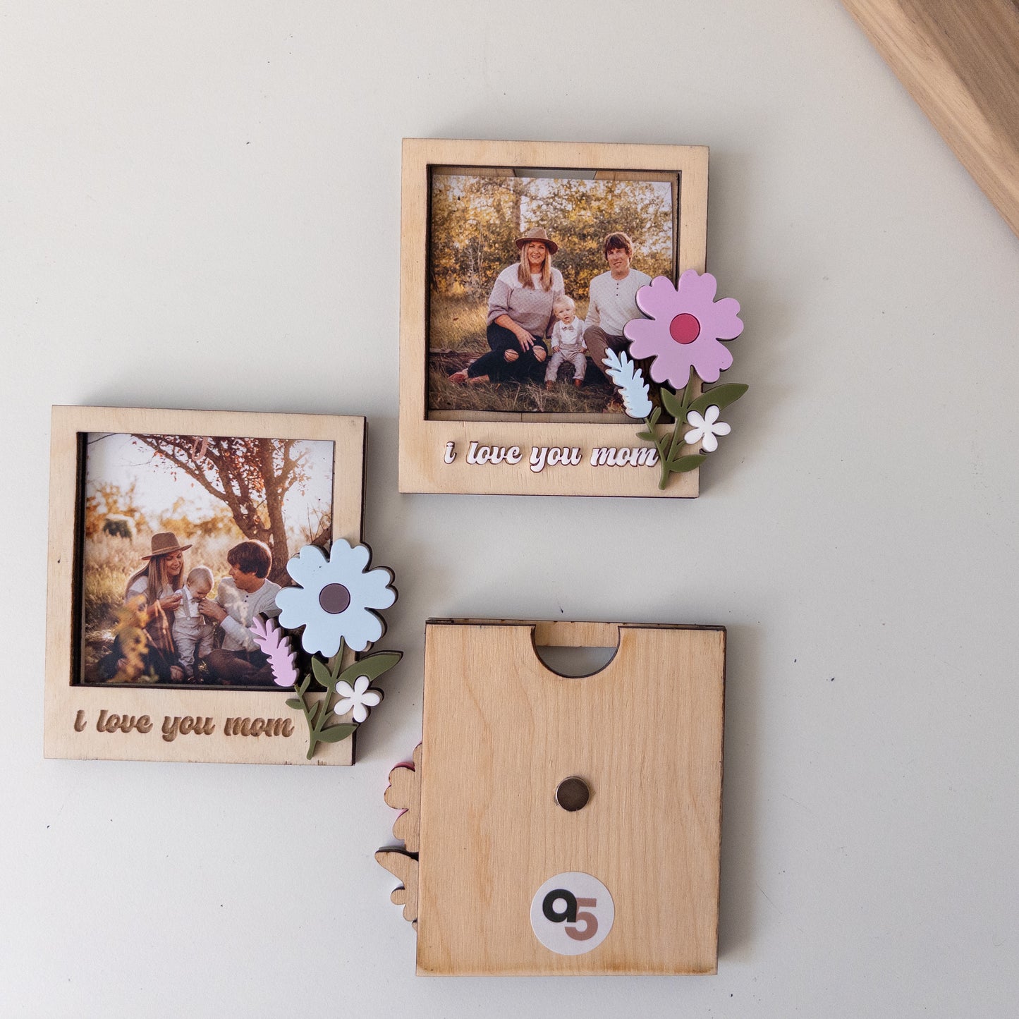 Flower Polaroid Photo Magnet