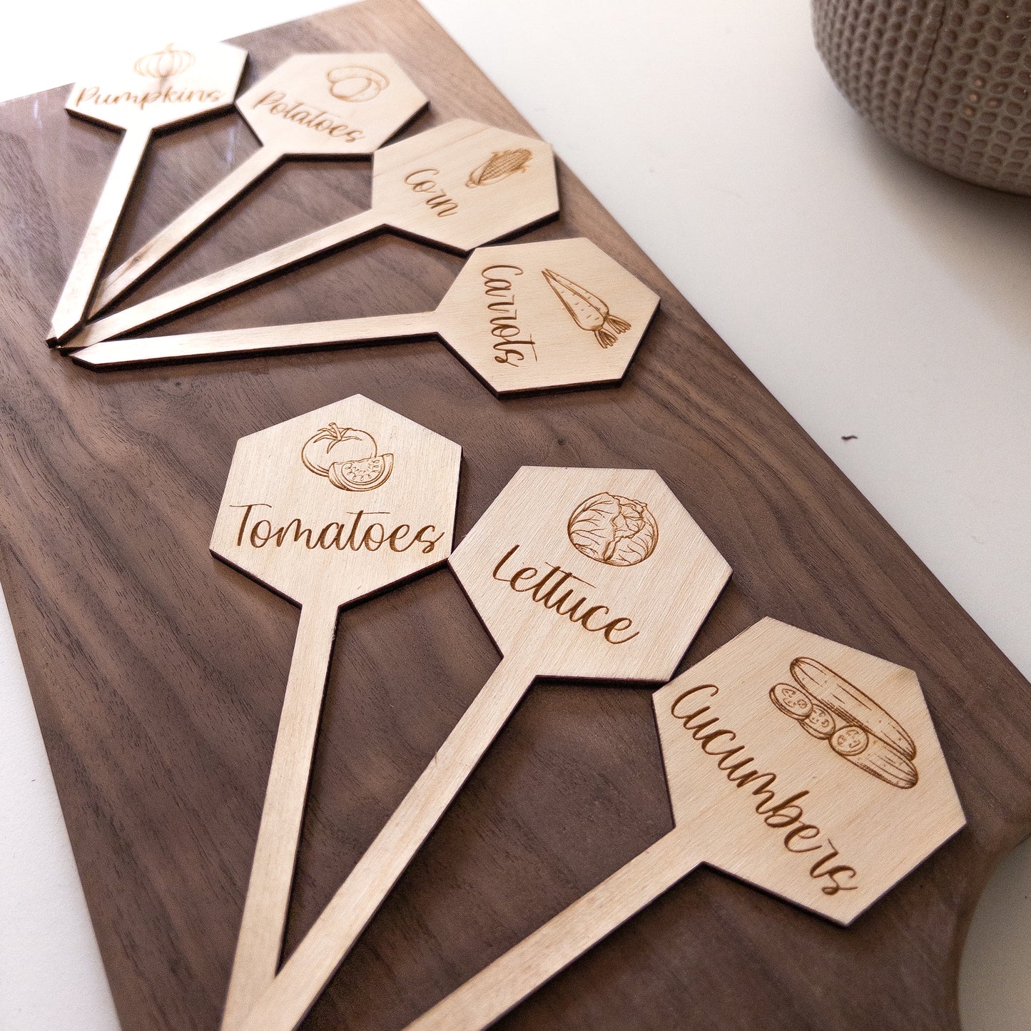 Vegetable Markers - Hexagon