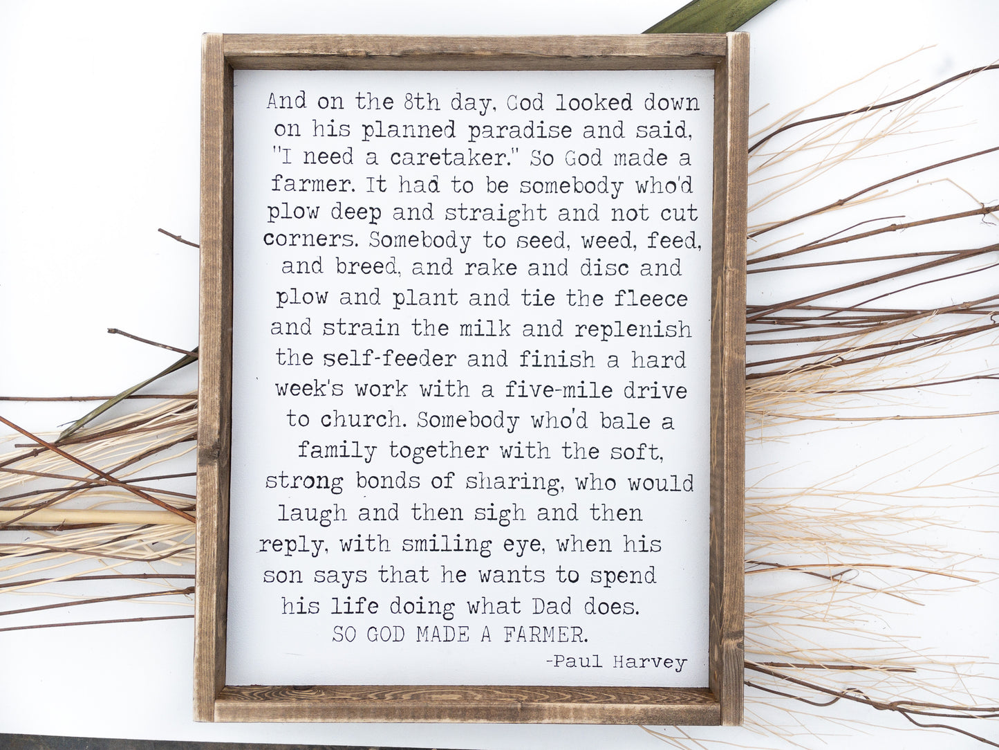 God Made a Farmer l Wood Sign