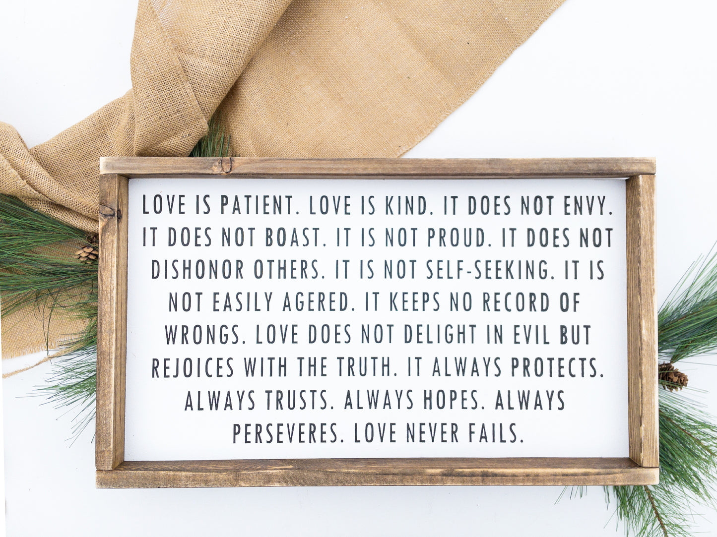 Love is Patient l Wood Sign