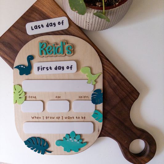 Dinosaur Back to School Boards