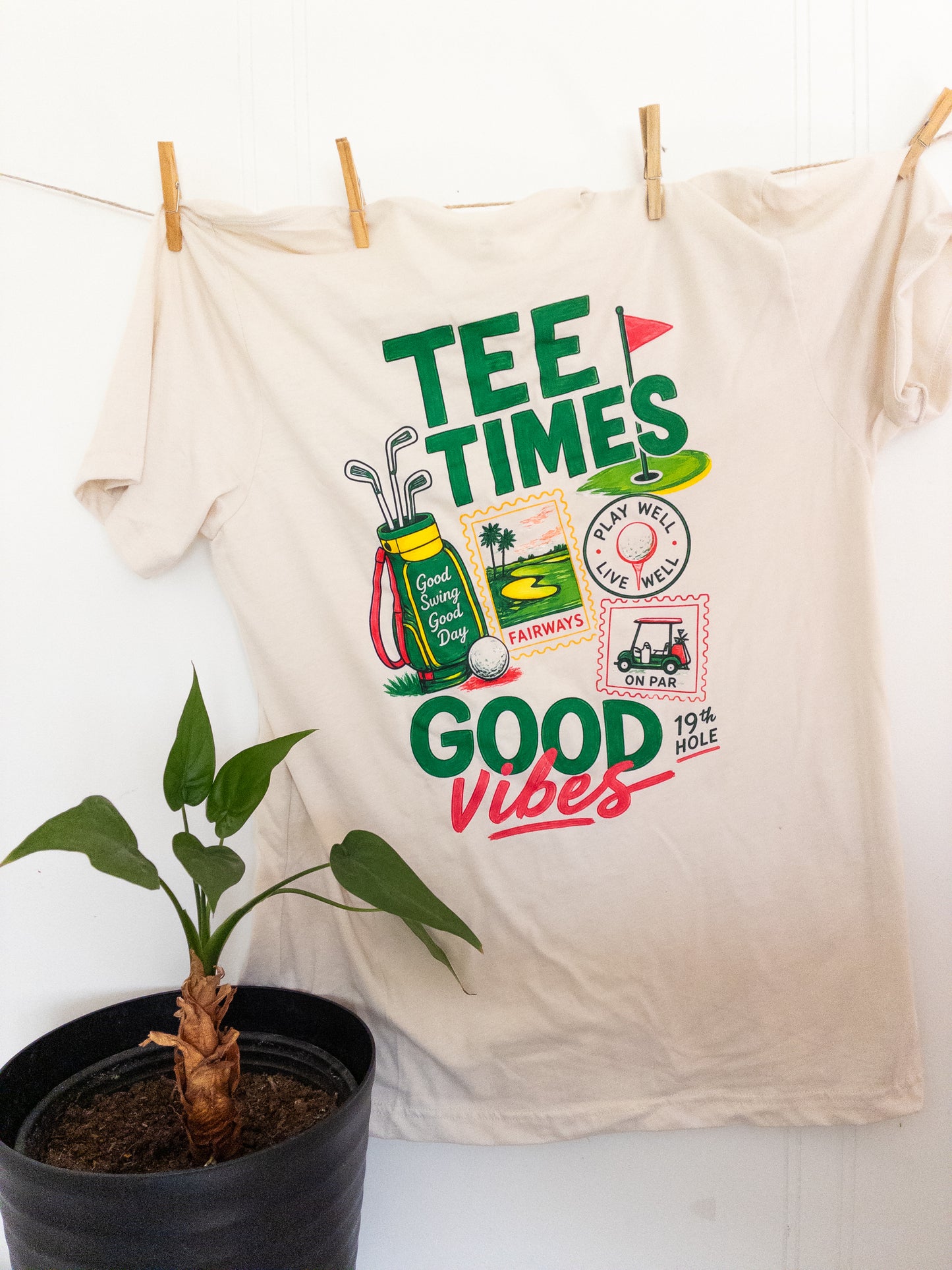 Unisex Tee Times + Good Vibes Tee