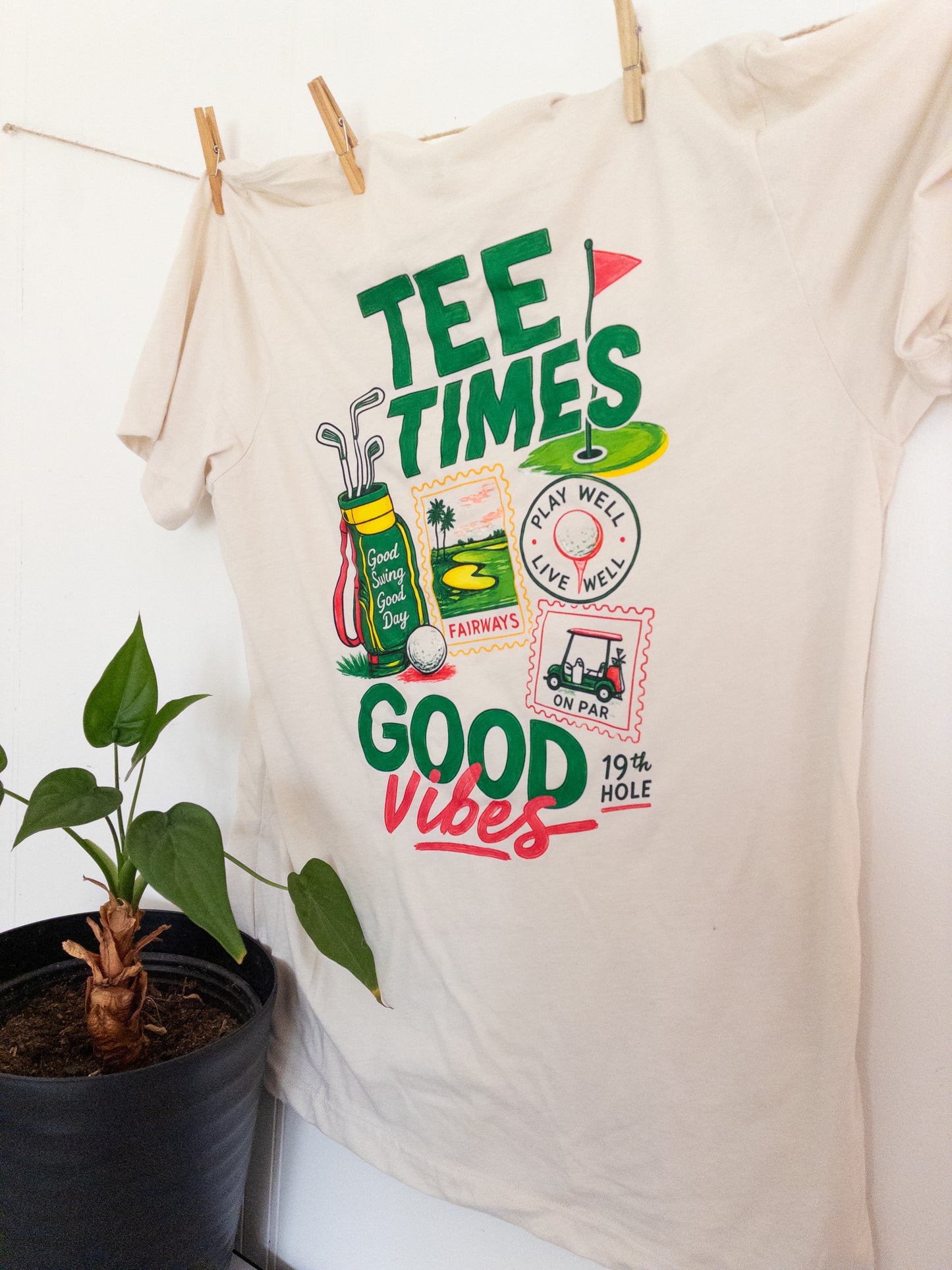 Unisex Tee Times + Good Vibes Tee
